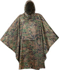 USGI Military Style Poncho Multi Use Rip Stop Camouflage - Rain Shield