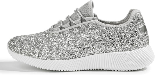 K KIP WOK Fashion Glitter Sneakers for Women - Lightweight Style