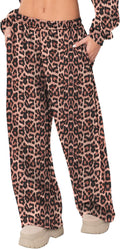 LOMON Wide Leg Sweatpants Women Fleece Sweat Pants - Cozy Low-Rise