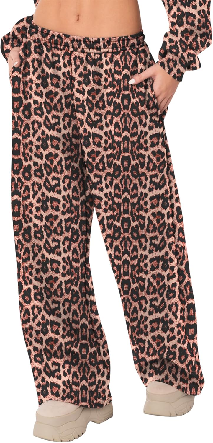LOMON Wide Leg Sweatpants for Women - Cozy Fleece Joggers