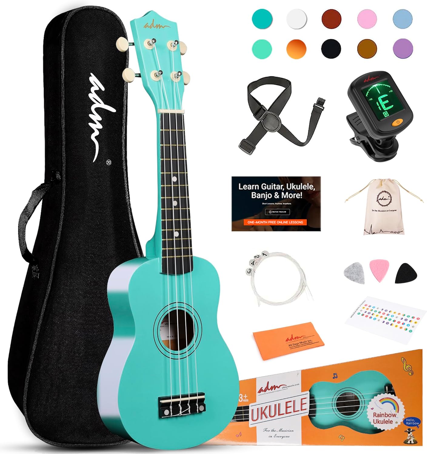 ADM Ukulele for Beginners - Perfect Starter Kit for All Ages