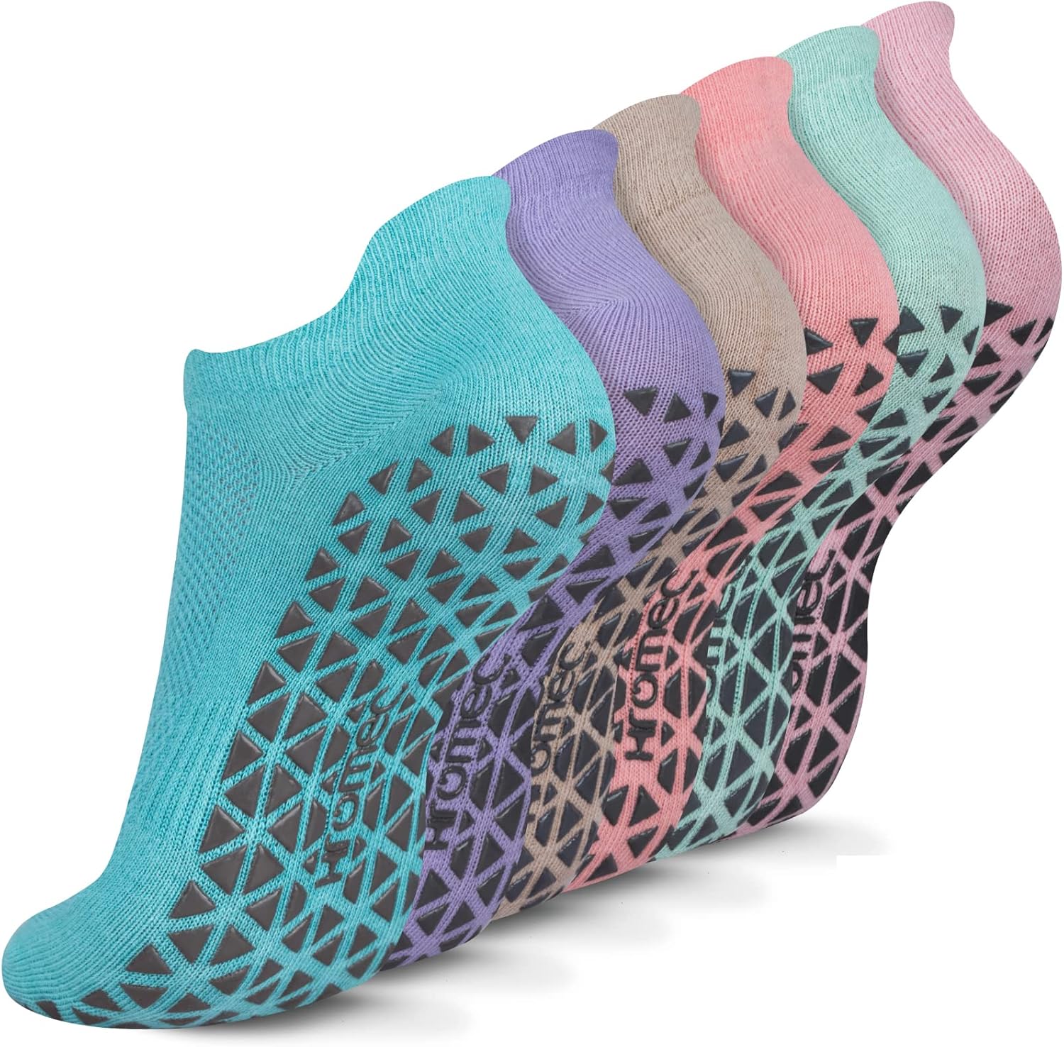 Hromec Non Slip Yoga Socks - Anti Skid Grips for Any Activity