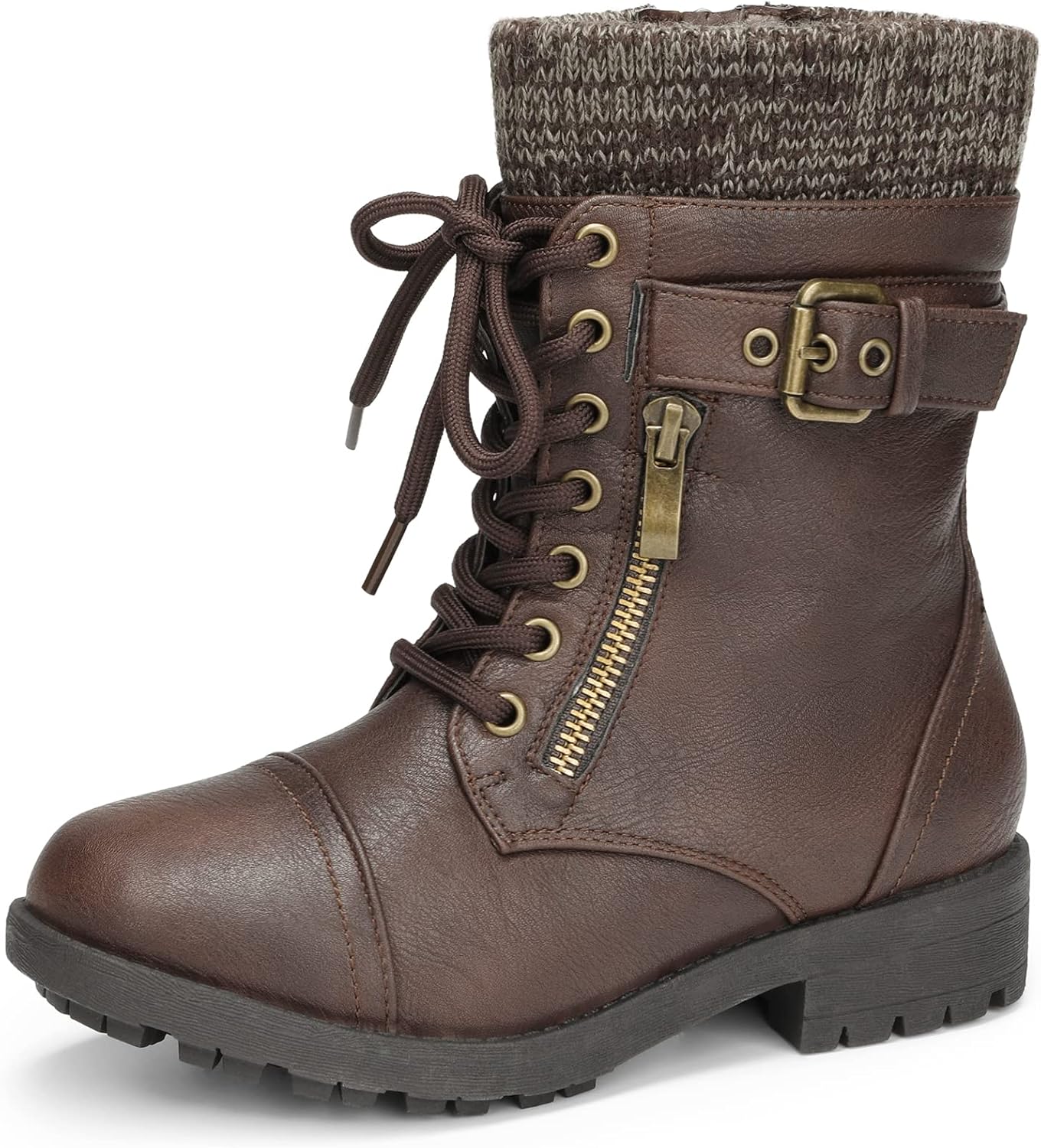 DREAM PAIRS Girl's Mid Calf Combat Ankle Lace Up Boots Review