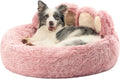 Jiupety Pink Paw Shape Calming Pet Bed for Cats and Dogs
