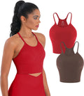 Women Free to Be Tank Cropped Ribbed Racerback - Soft Fit