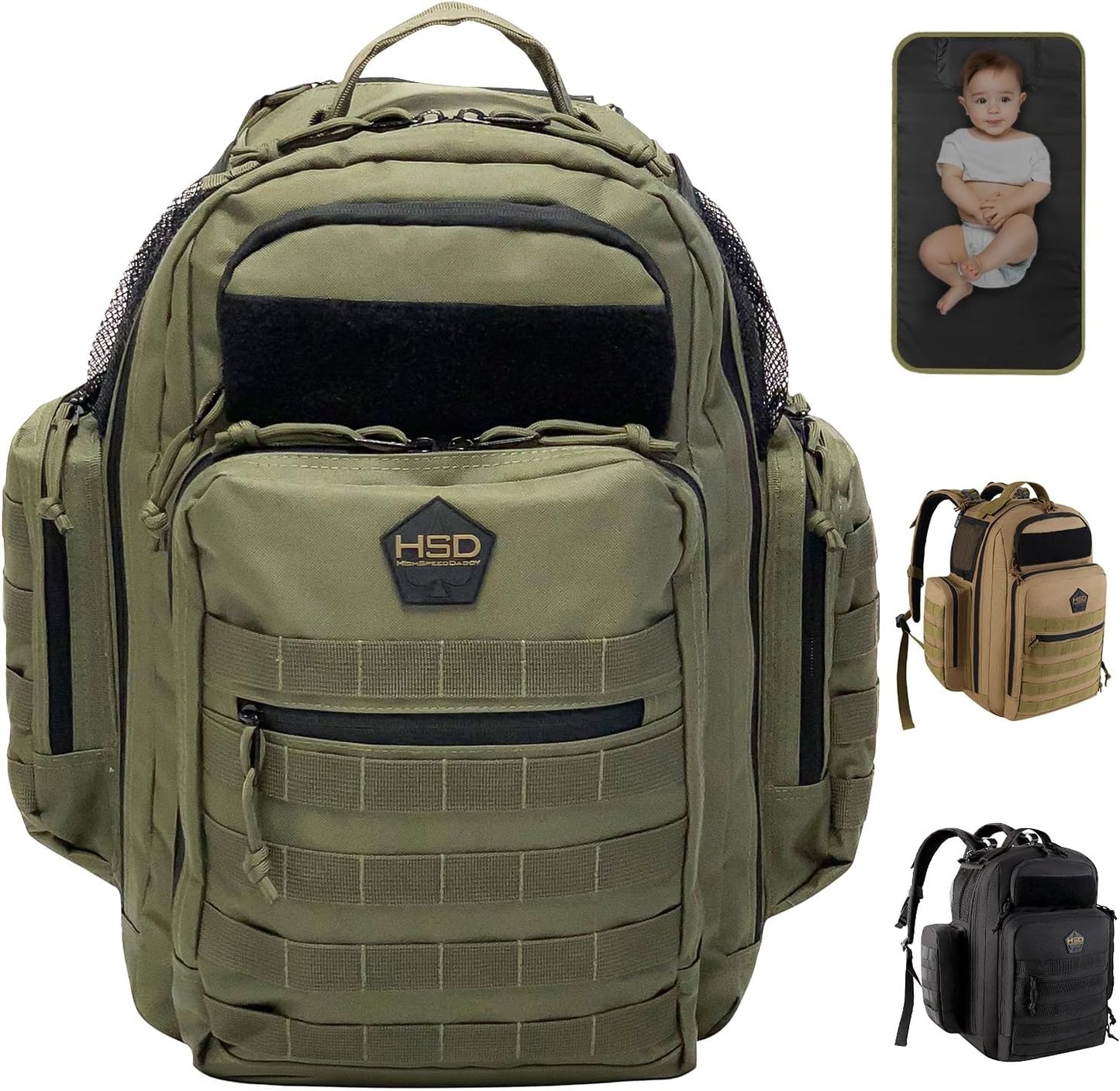 HighSpeedDaddy Baby Diaper Backpack - Military-Grade Travel Bag