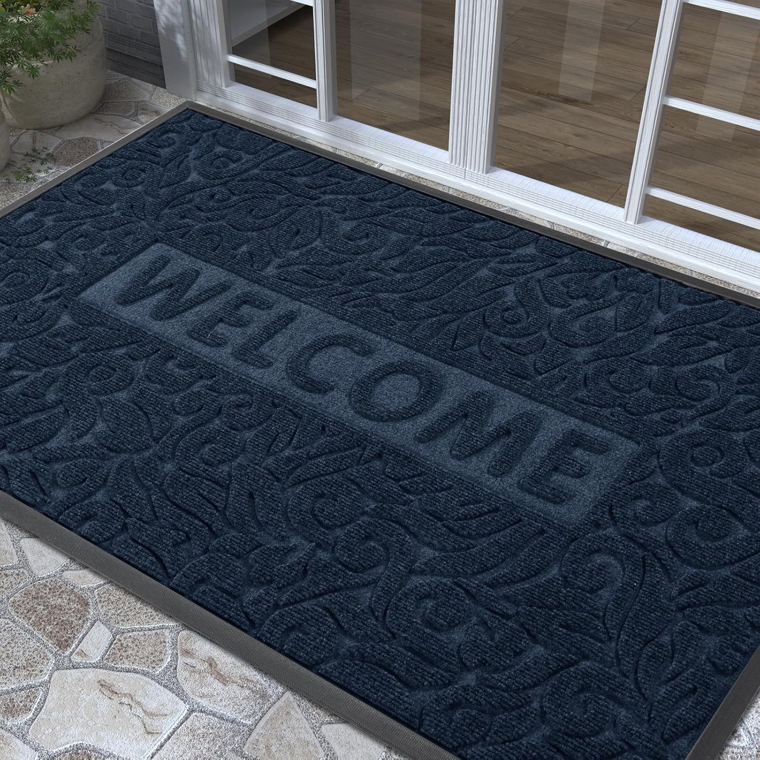 Yimobra Large Welcome Mat 60x36 for Outdoor and Indoor Use