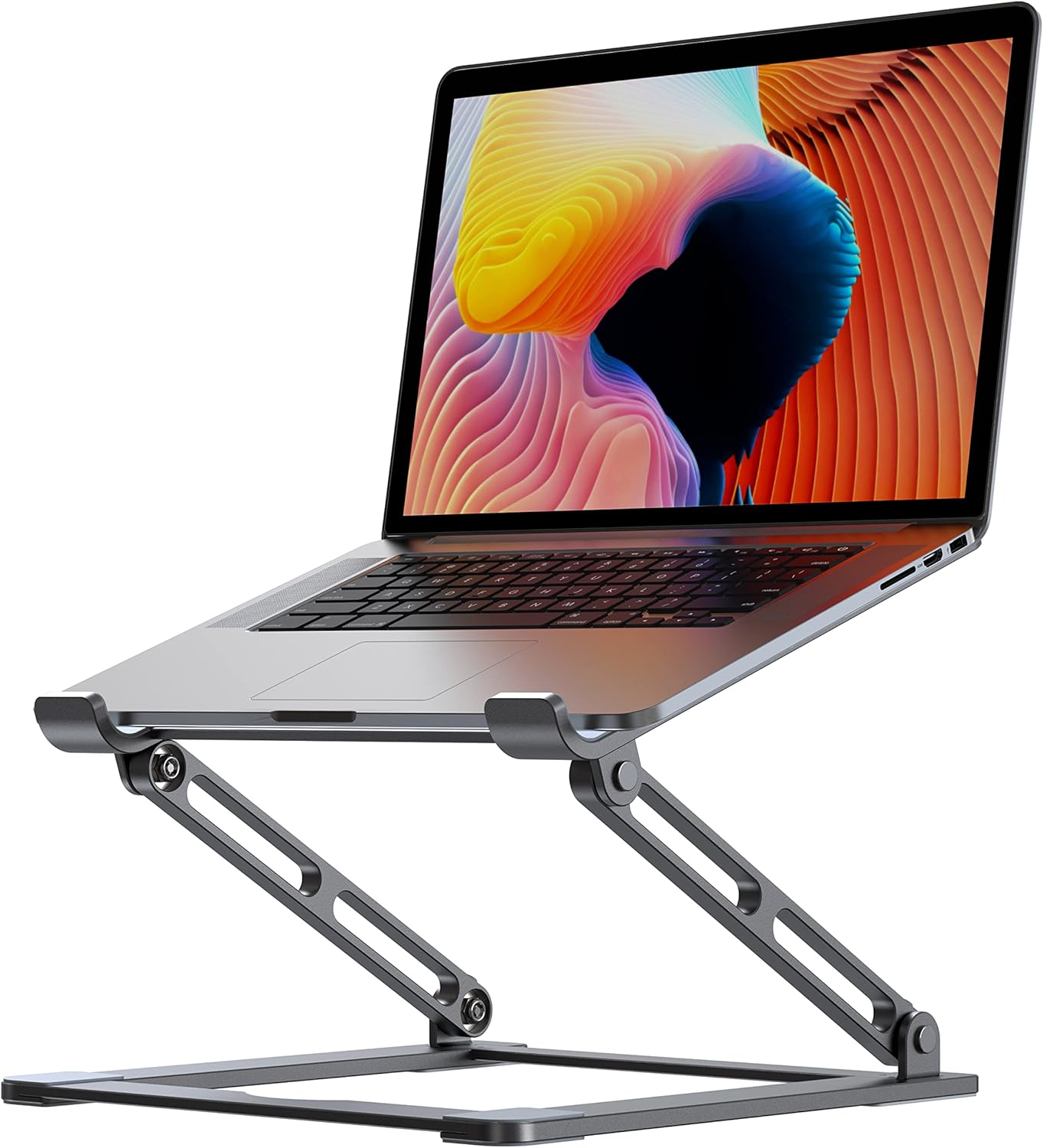 Adjustable Laptop Stand for Desk - Portable Riser for Notebooks