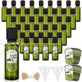 4 oz Mini Glass Olive Oil Bottles Set - 40 Pack with Droppers