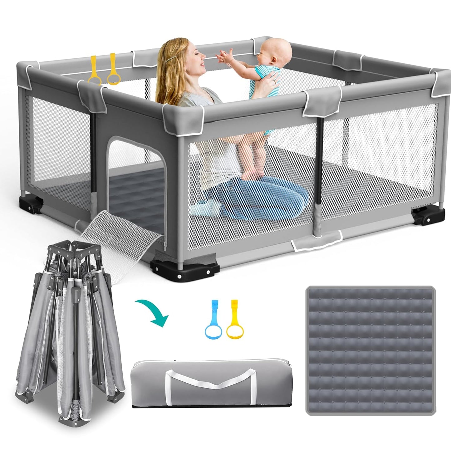 Foldable Playpen for Babies and Toddlers - Portable & Safe