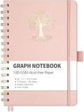 Graph Paper Notebook A5 Grid Spiral Notebook - Durable Hardcover