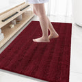 Chenille Striped Bathroom Rug 59x35 - Extra Thick Plush Bath Mat