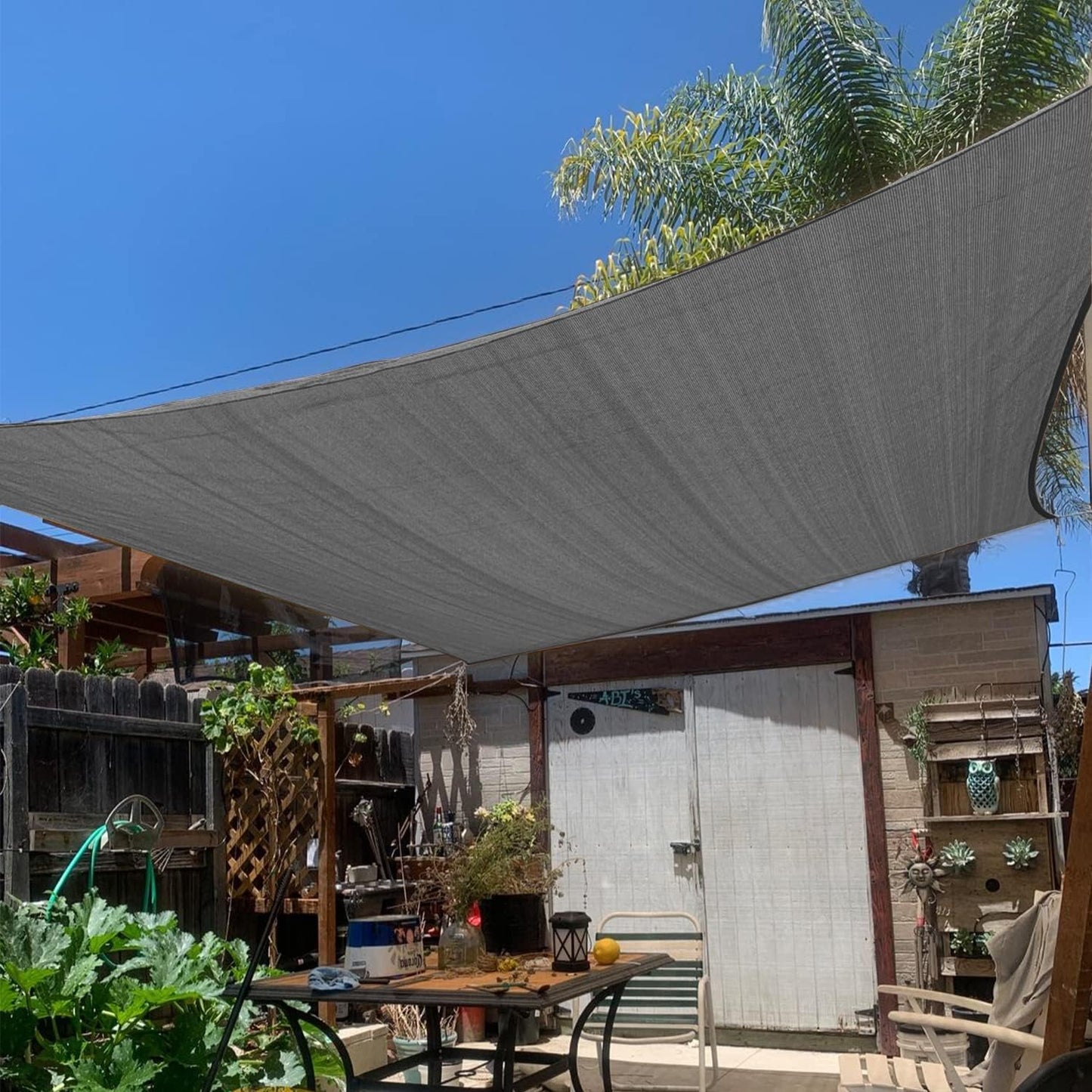 KANAGAWA 14ftX14ft Dark Gray Custom Size Sun Shade Sail Canopy