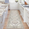 KUTA Oriental Washable Runner Rug 2.6x8 ft - Soft Non-Slip Hallway