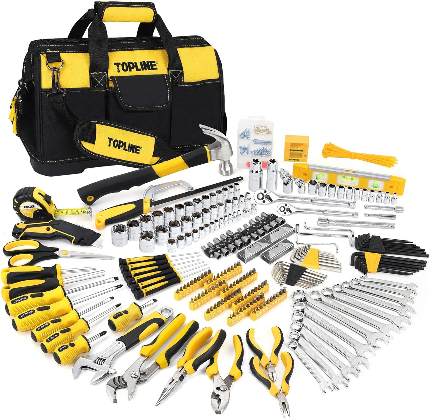 TOPLINE 467-Piece Household Tool Set for Home Maintenance
