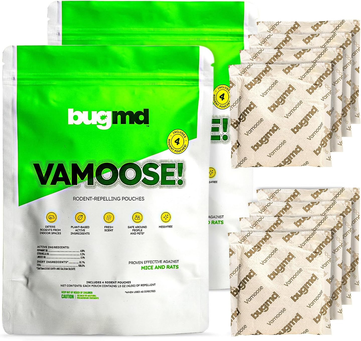 Plant-Powered Rat Repellent - BugMD Vamoose Pouches