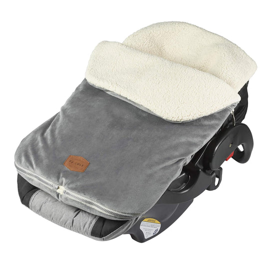 JJ Cole Sherpa-Lined Winter Car Seat Cover - TOMY