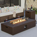 COSIEST 56 x 28 in Outdoor Propane Fire Pit Coffee Table - 50,000 BTU