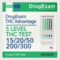 20 Pack DrugExam THC Advantage Multi Level Urine Test Kit - 5-Level