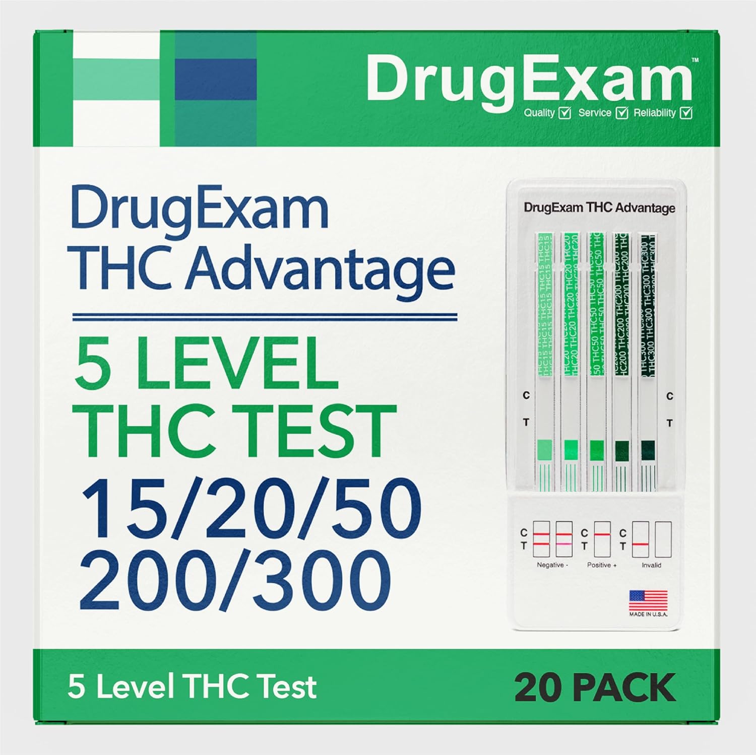 20 Pack Multi Level Marijuana Urine Test Kit for THC Detection