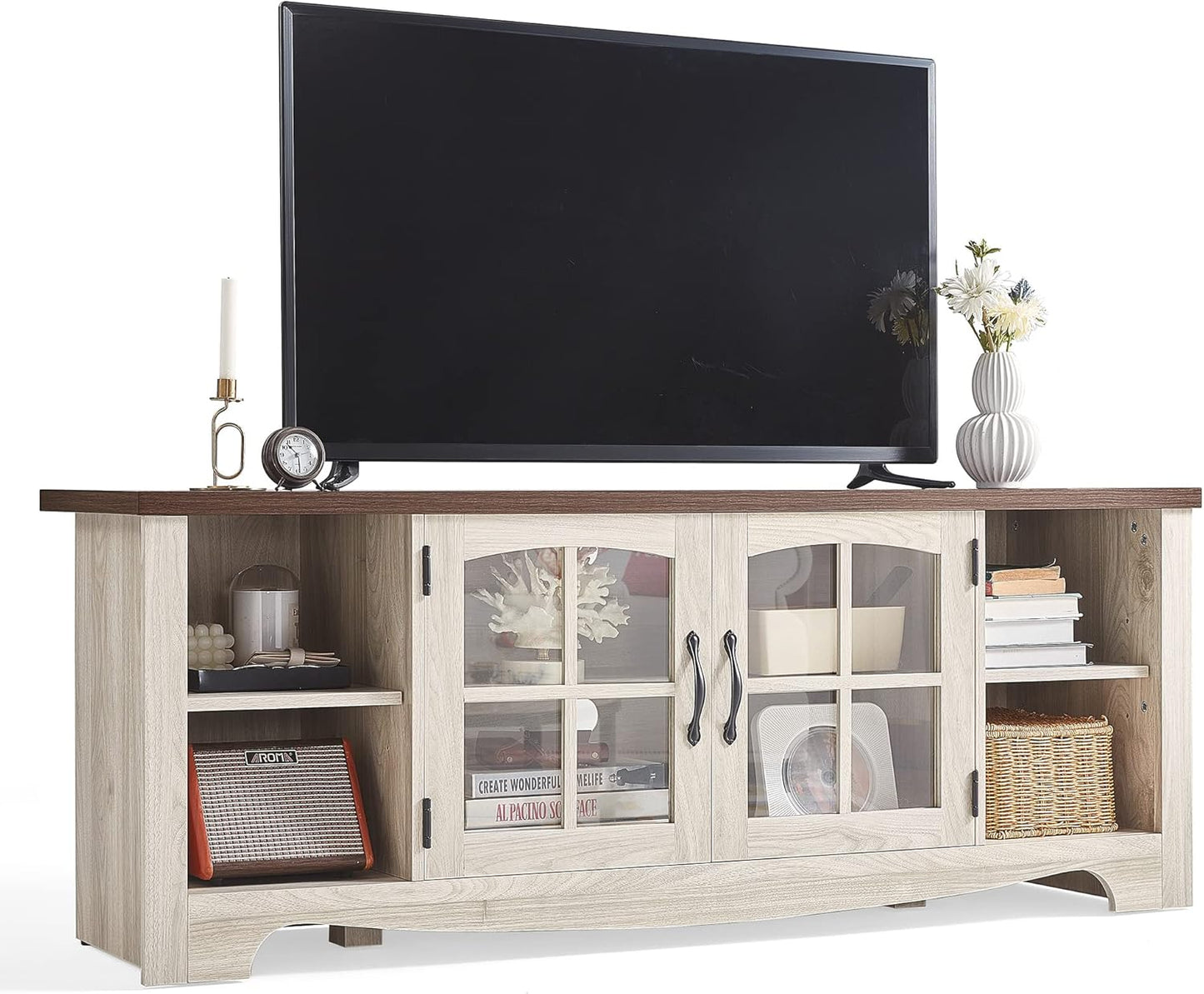 Farmhouse TV Stand - Stylish Storage Solution