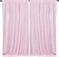 Pink Sequin Backdrop Curtains 4FT x 8FT 2 Panels - Sparkly Party