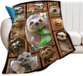 Sloth Throws Soft Warm Cozy Fleece Blanket 80in x 60in - Ultra-Soft