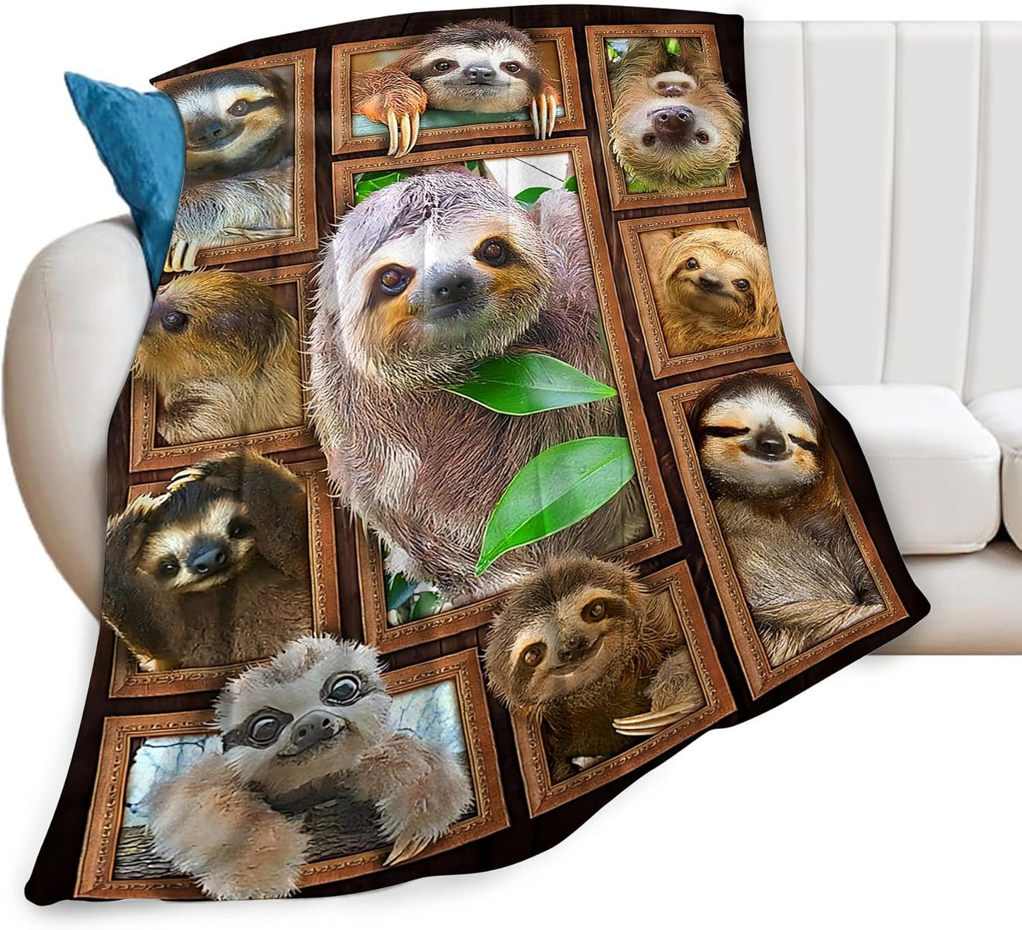 Sloth Throws Cozy Fleece Blanket for All Ages - 80in x 60in