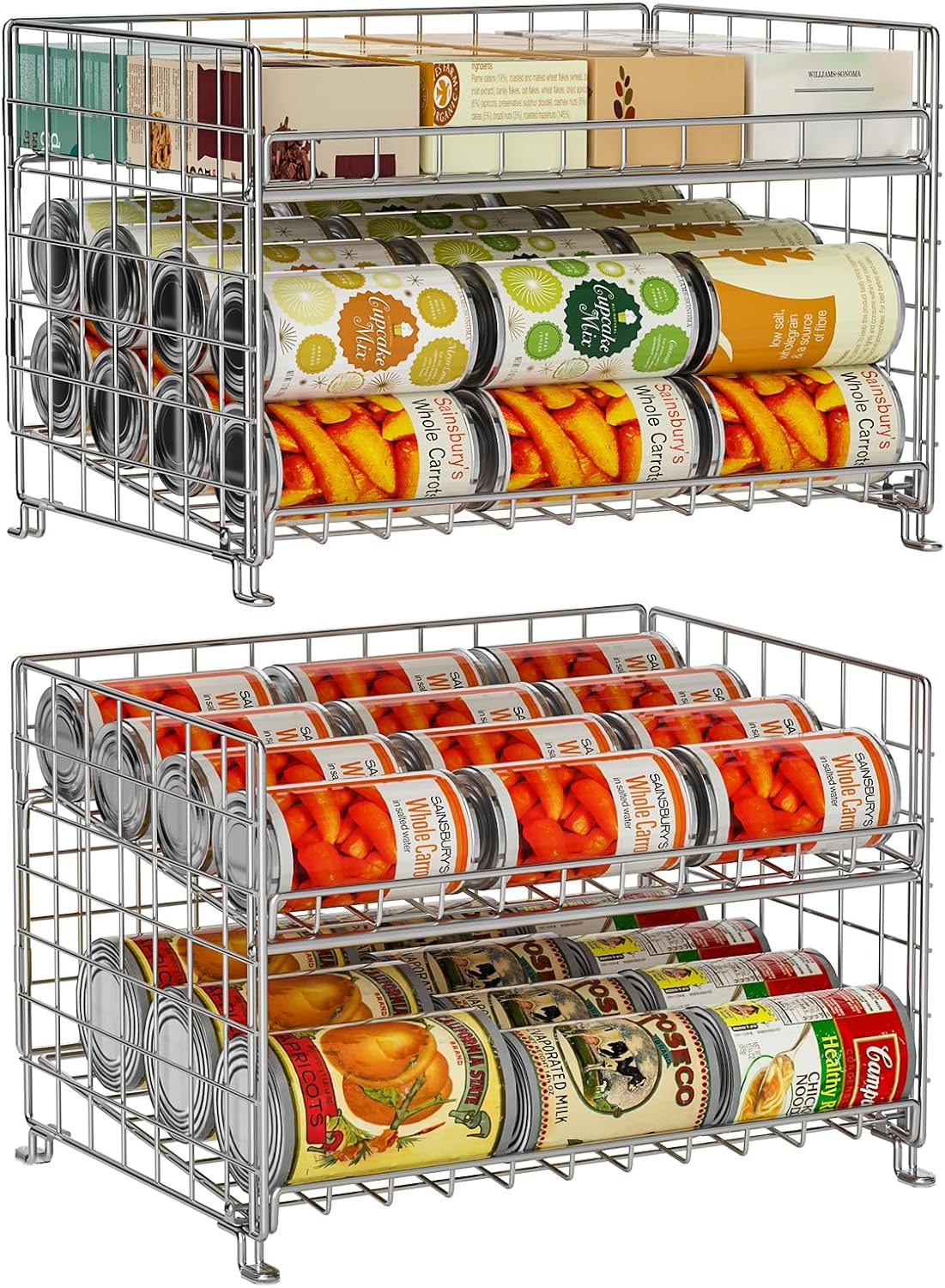 Stackable Can Rack Organizer for Kitchen Pantry by JKsmart