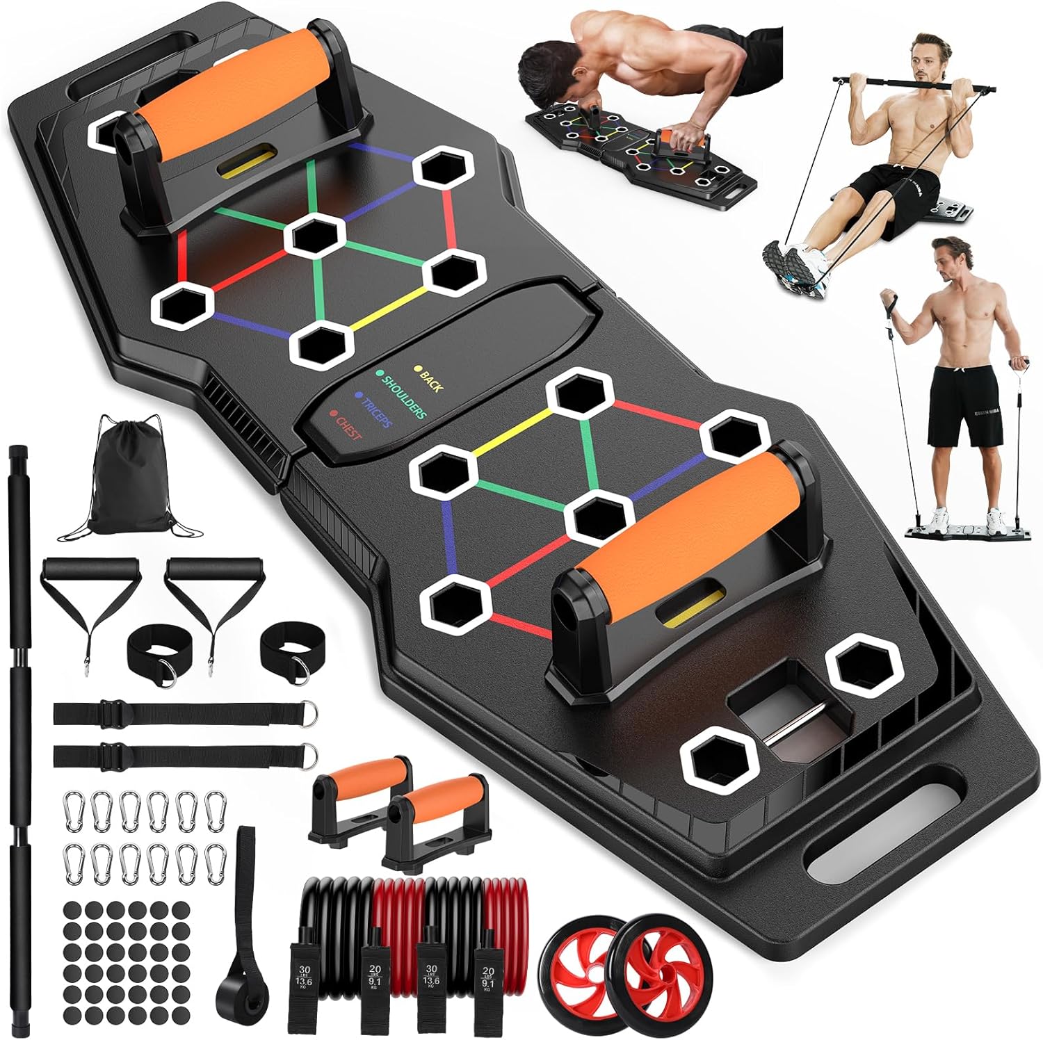 Foldable Push Up Board for Upper Body Strength Training at Home