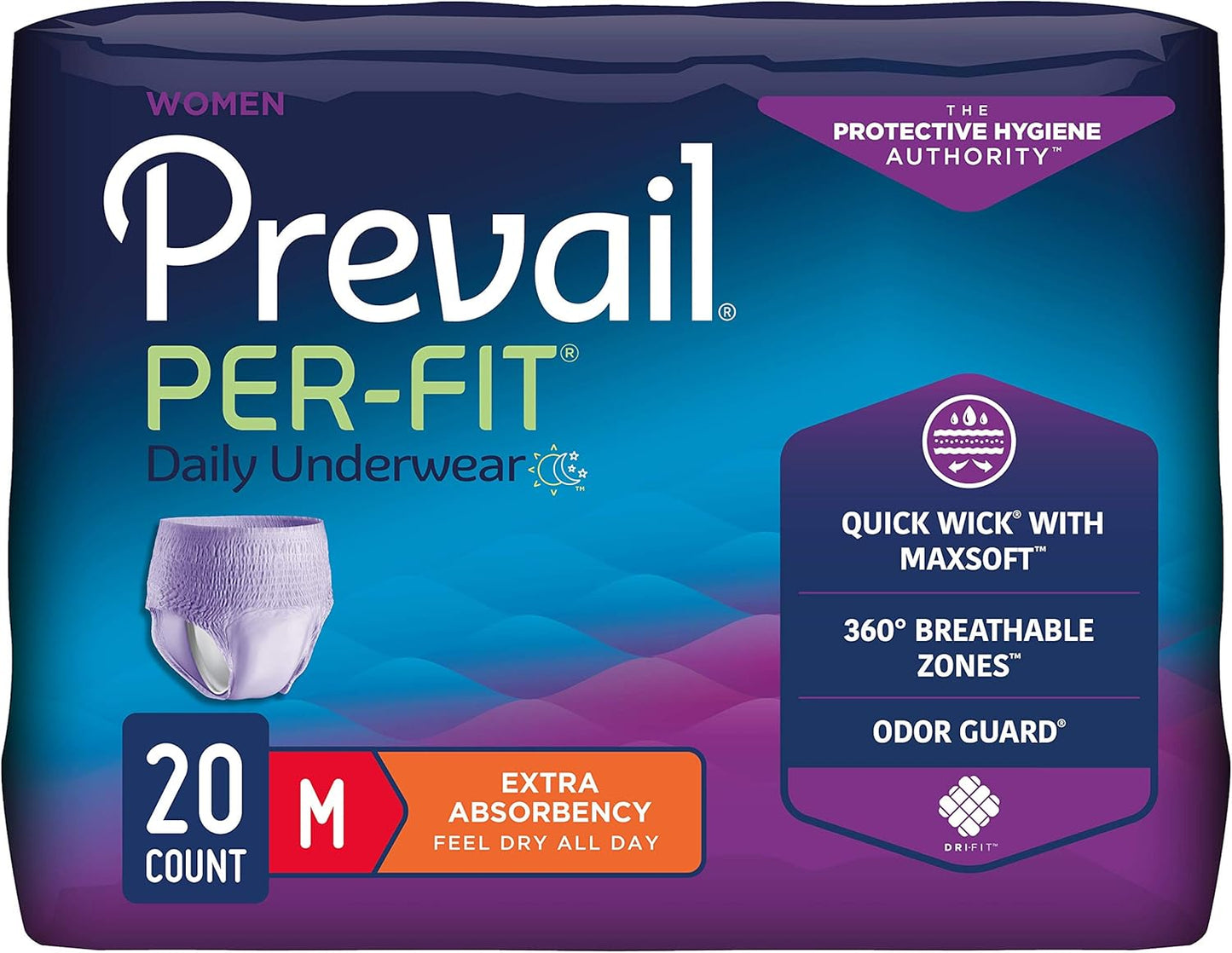 Prevail Per-Fit Women's Pull-up Diapers, Extra Absorbency, 20 ct