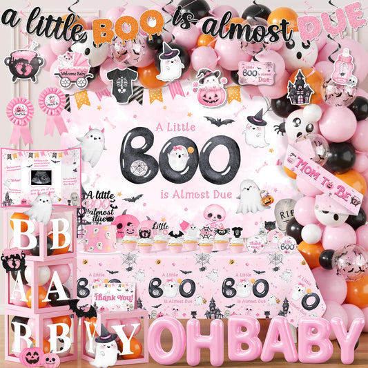 A Little Boo Is Almost Due Baby Shower Decorations for Girls