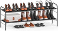 Coonoor 2-Tier Long Shoe Rack Storage for Wide Shoe Shelf Organizer