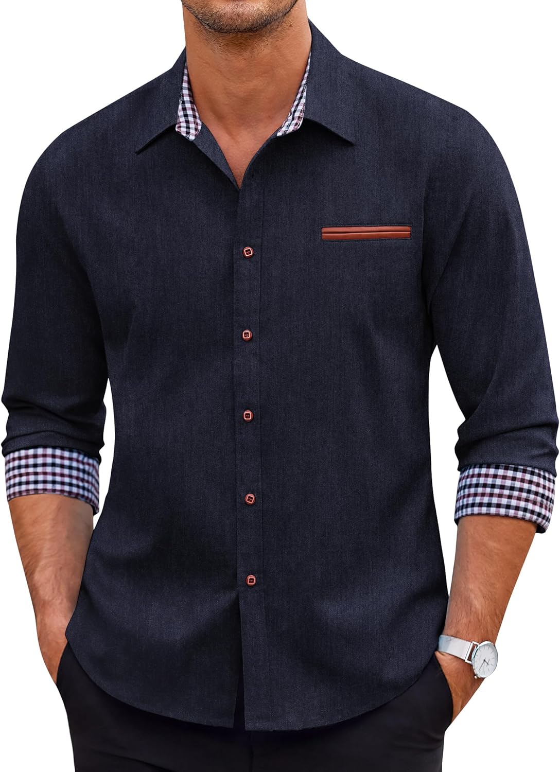 COOFANDY Men's Long Sleeve Casual Button Down Shirts for Style