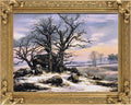 Wood Canvas Frame for 10x12 Oil Paintings - Gothic Gold Ornate Frame