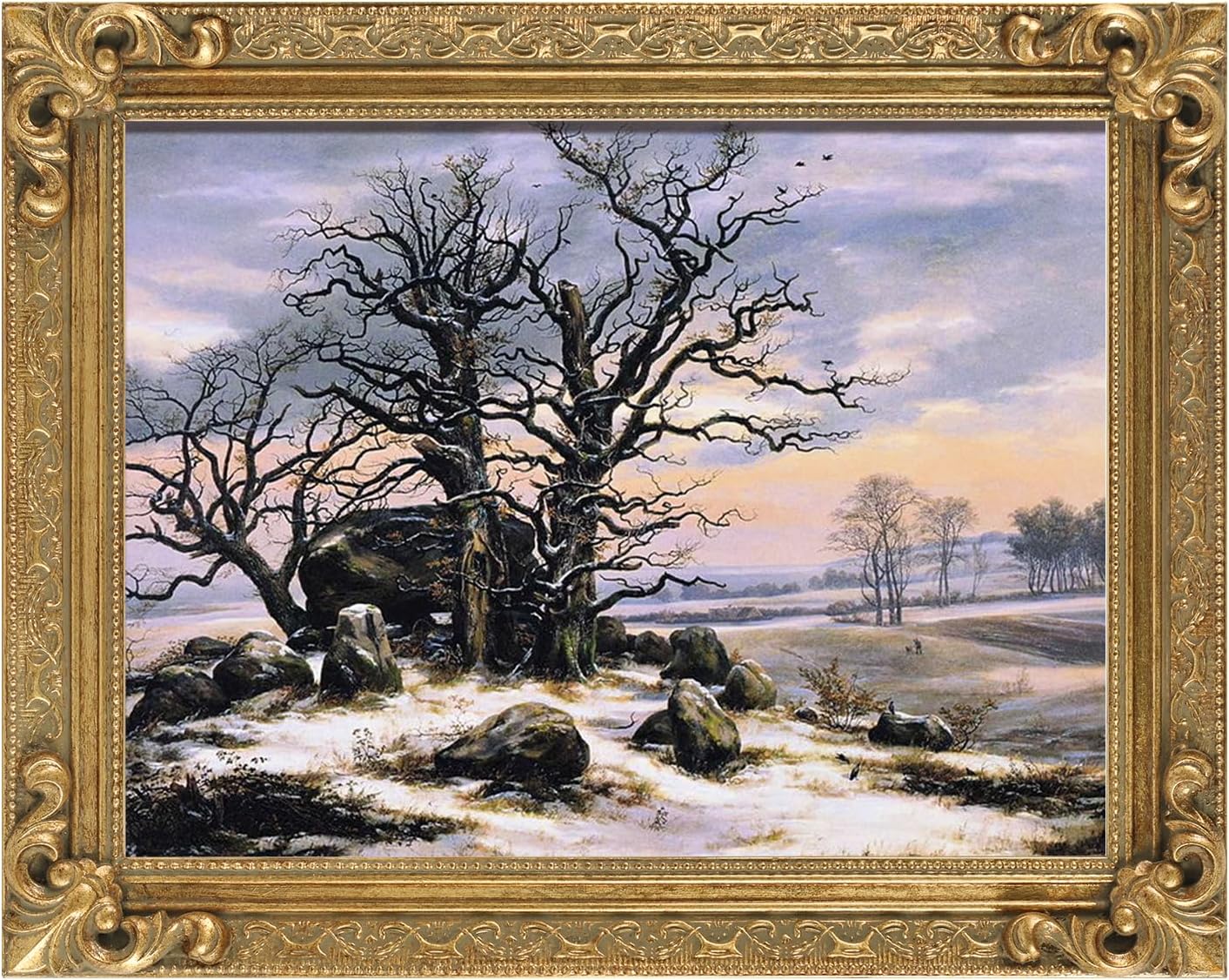 Luxury Gold Ornate Frame for 10x12 Canvas Art Prints