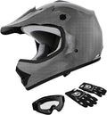 TCMT Youth Motocross Helmet with Goggles and Gloves - Lightweight DOT