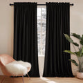 NICETOWN Halloween Black Velvet Blackout Curtains - Thick Theater