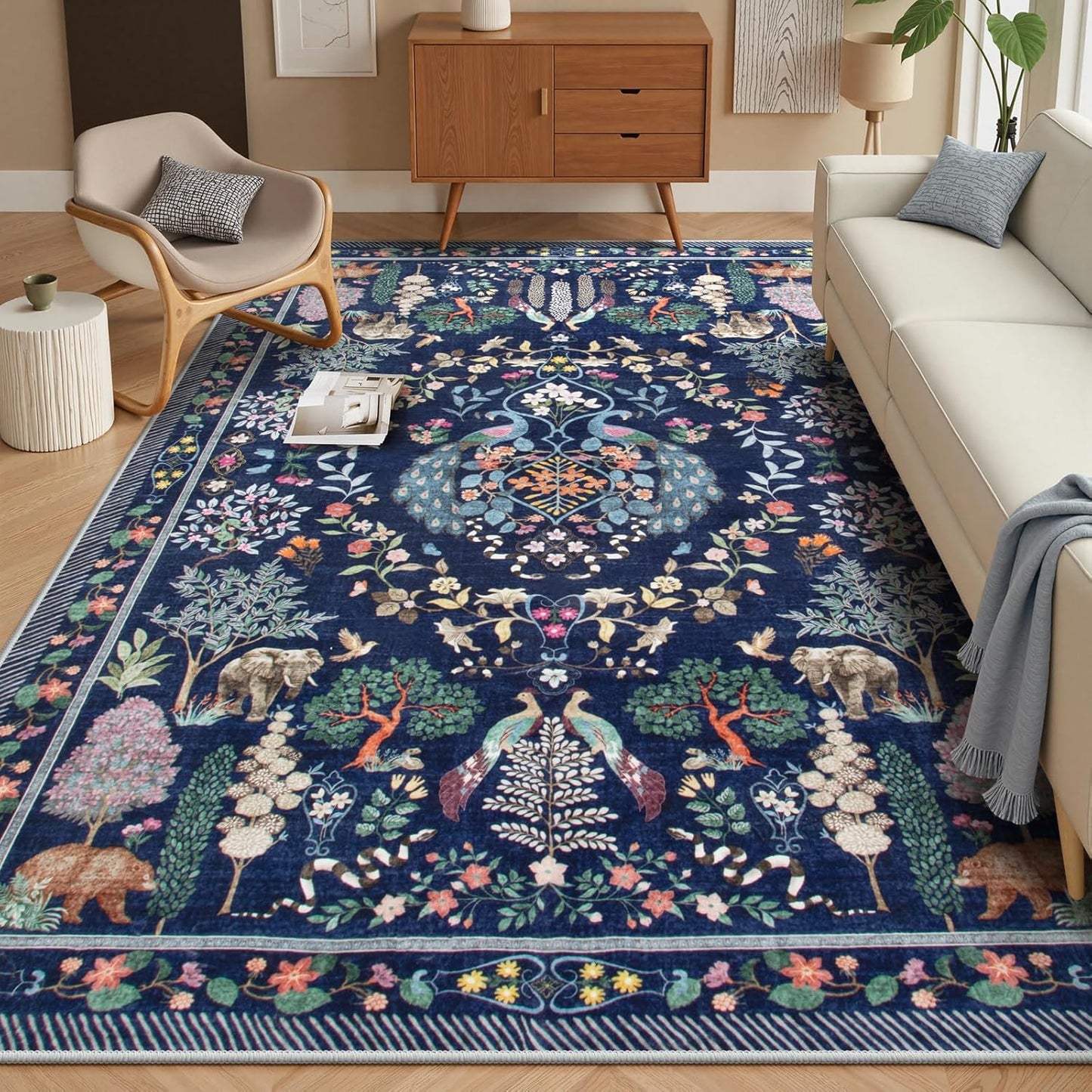 Moynesa Washable 8x10 Area Rugs for Living Room and Dining Room