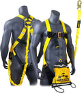 SCORPION Full Body Safety Harness with 6ft Lanyard for Fall Arrest