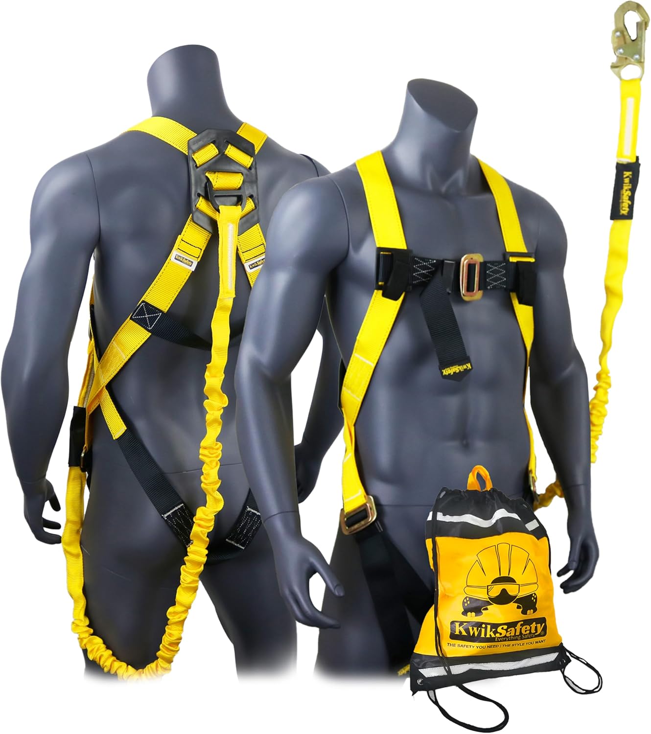 SCORPION Full Body Safety Harness with 6ft Lanyard for Fall Arrest
