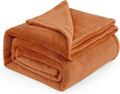 Bedsure GentleSoft Fleece Blanket Queen Mango - Cozy Lightweight