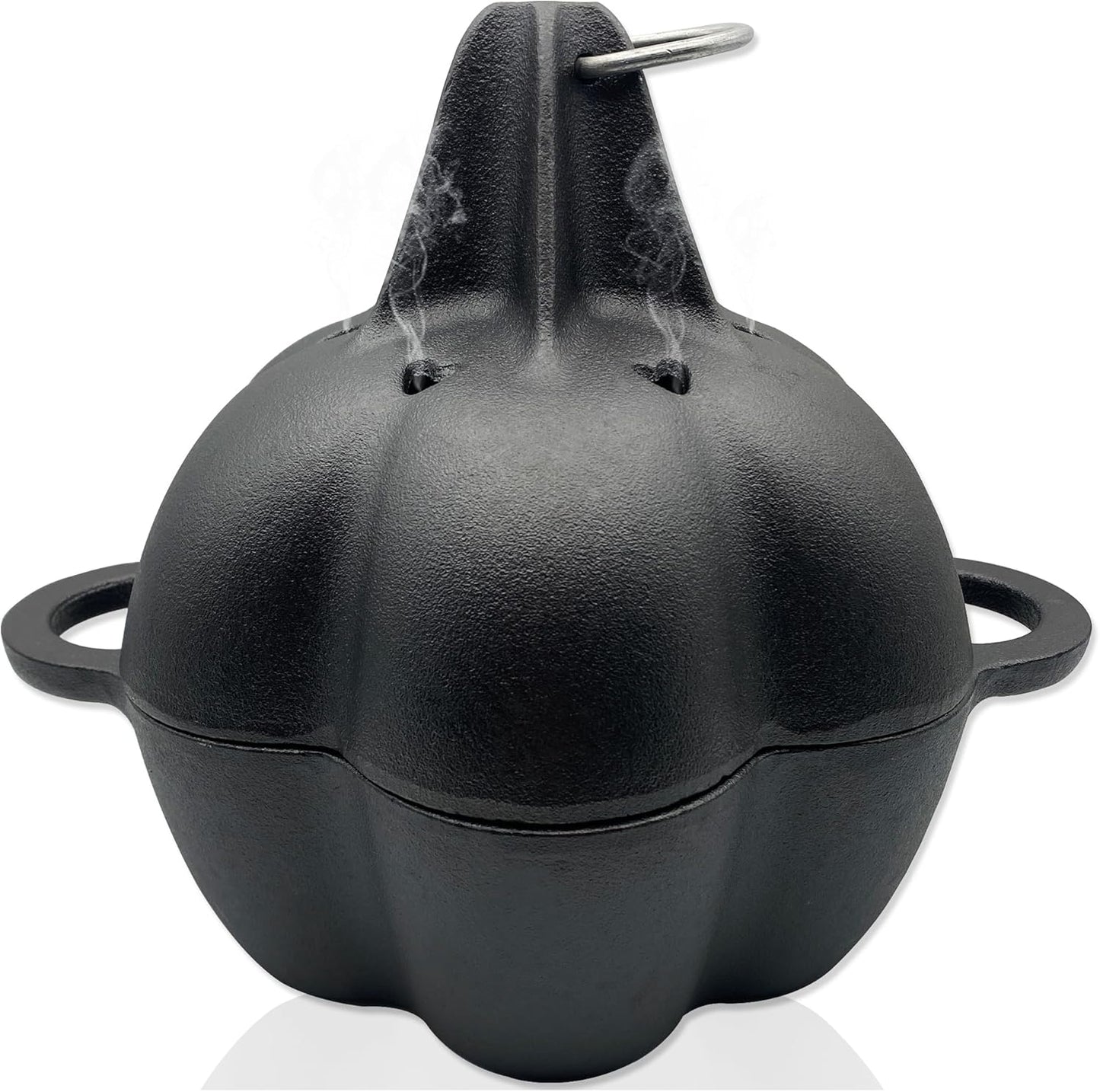 Large Cast Iron Smoker Roaster for Flavorful BBQ and Oven Cooking