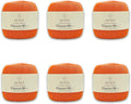 6 Skeins Sensy Crochet Thread Size 10 Orange - High-Quality Mercerized