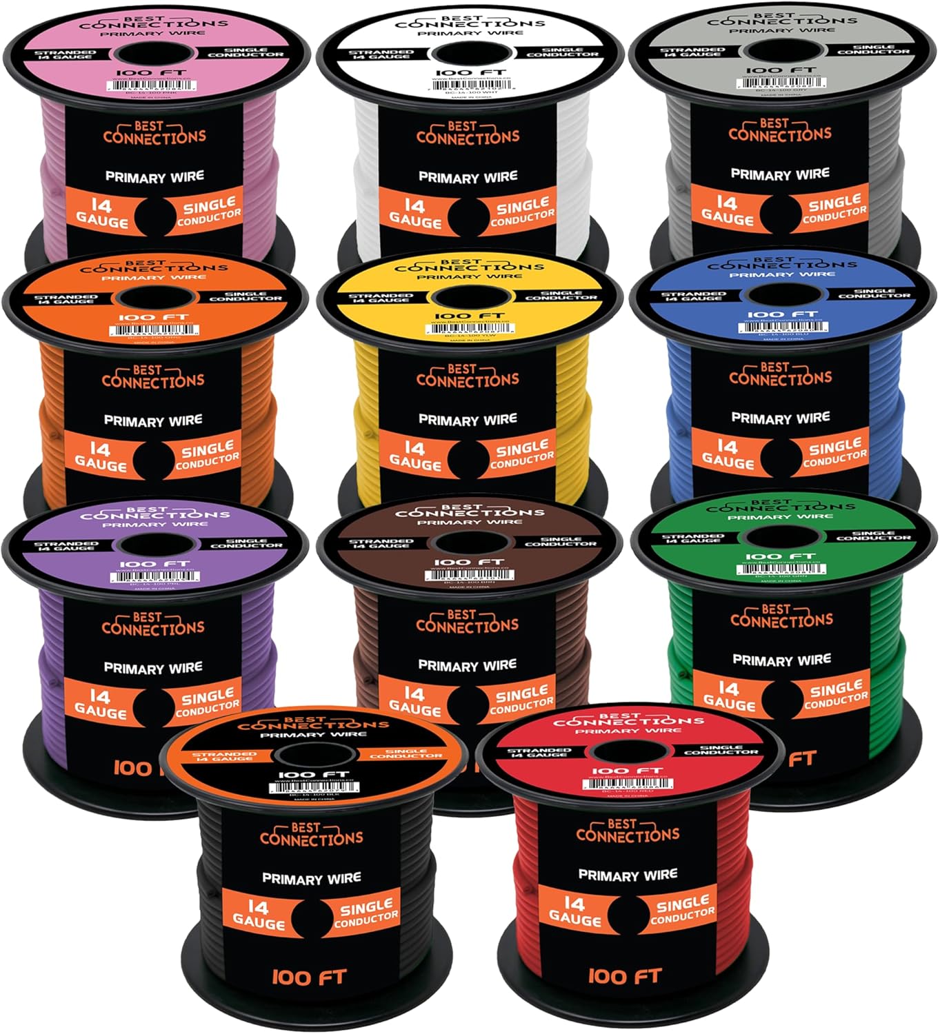 AUDIOPIPE 14 Gauge Automotive Primary Wire Set for Versatile Wiring