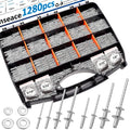 smseace 1280Pcs Stainless Steel Pop Rivets with Washers - Versatile