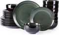 Ceramic Dinnerware Set for 8 - Handmade Reactive Glaze Stoneware