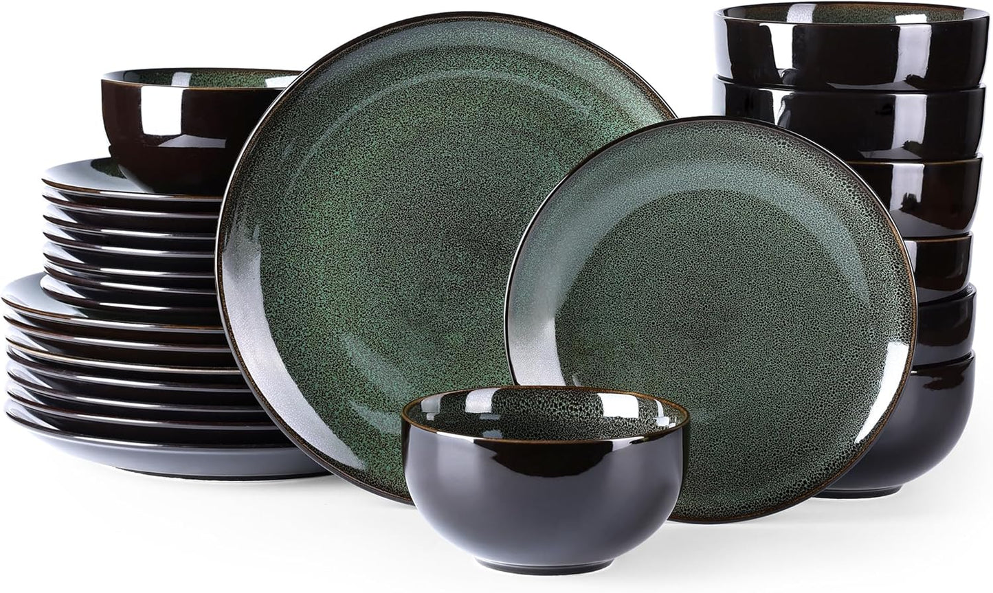 LERATIO Ceramic Dinnerware Set for 8 - Stylish and Durable