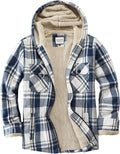 Women's Full Zip Fleece Flannel Jacket Plaid Sherpa Lined Jacket MATCH