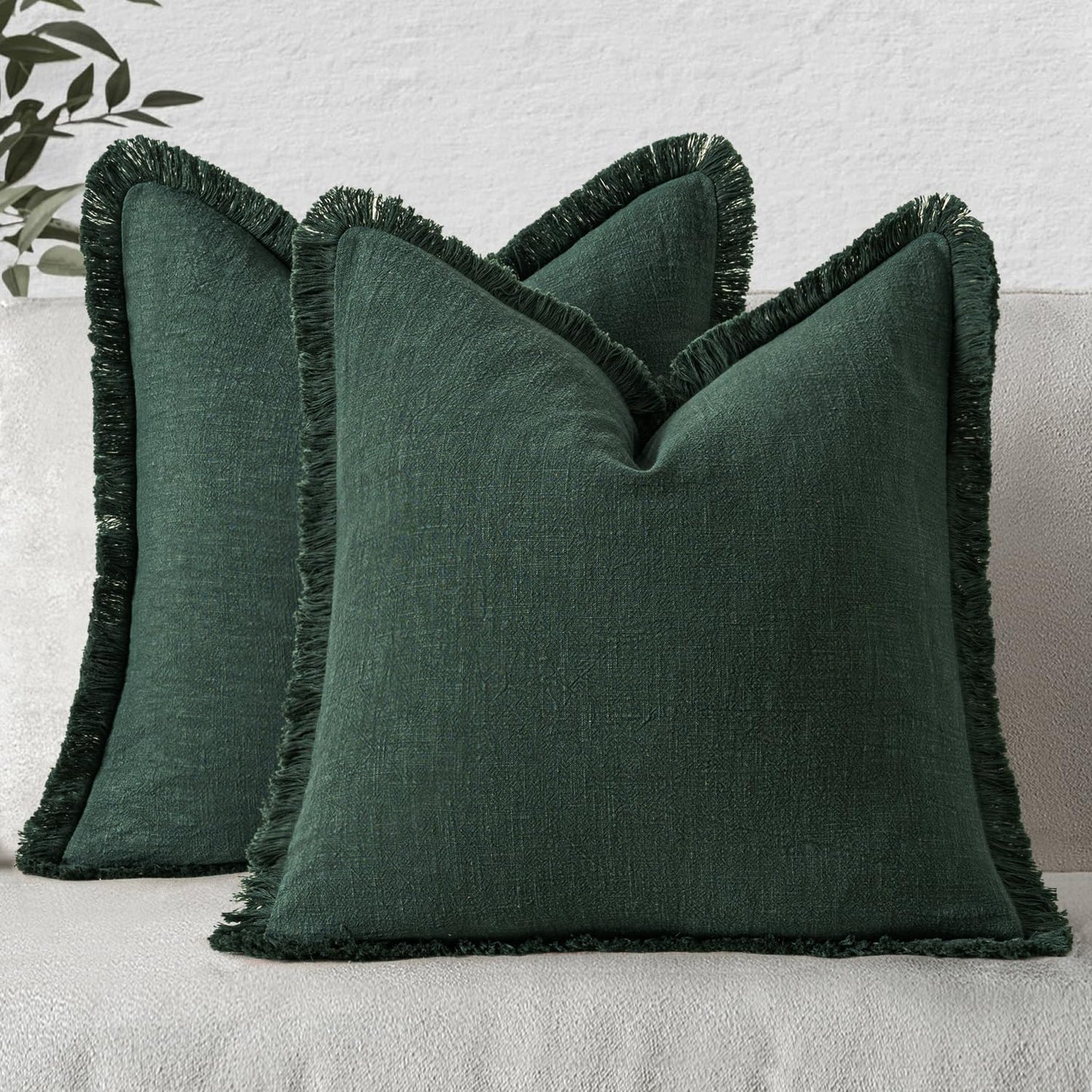 MIULEE Christmas Decorative Throw Pillow Covers in Army Green